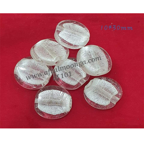 silver foil Glass beads