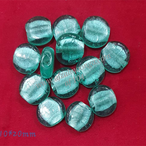 silver foil Glass beads