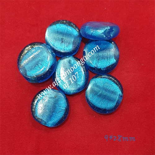 silver foil Glass beads