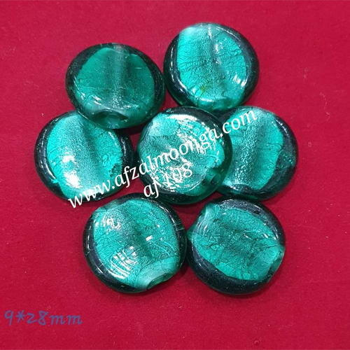 silver foil Glass beads